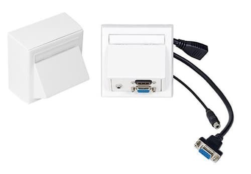 Vivolink Wall Connection Box - Outlet - HD-15, Mini-Phone Stereo 3.5 MM , Hdmi