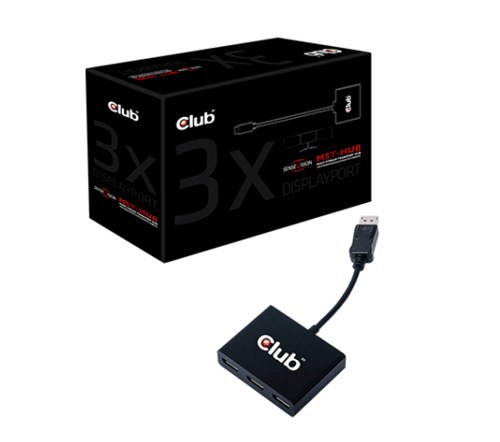 Club 3D Multi Stream Transport (MST) Hub DisplayPort 1-3