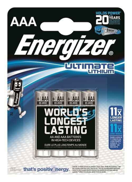 Energizer Batteri Ultimate Lithium Aaa/Lr03 4-Pack