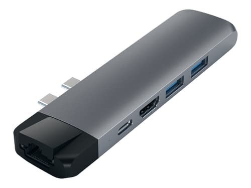 Satechi Aluminum Type-C Pro Hub With Ethernet Thunderbolt 3