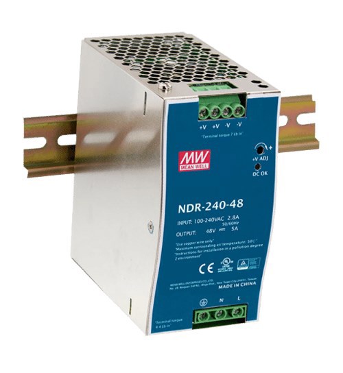 Mean Well Psu 230Vac/48Vdc 240W For Din Rail 240W
