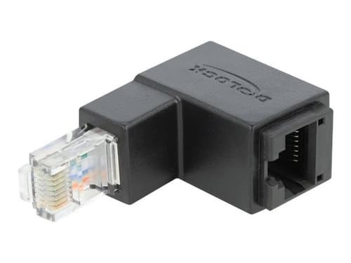 Delock 86423 Kabelomvandlare (Hane/Hona) RJ-45 Svart RJ-45 RJ-45
