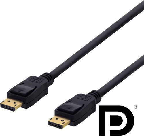 Deltaco DisplayPort-kabel, 1M, 4K Uhd, DP 1.2, Svart 1M DisplayPort DisplayPort Svart