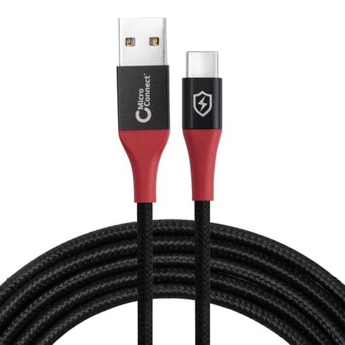 Microconnect Usb-A Till Usb-C Data Blocker Kabel 1.5M 1.5M Usb-A Usb-C Svart