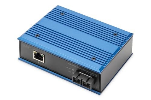 Digitus DN-652102-1 Mediakonverterare FÖR Nätverk 1000 Mbit/S 1310 NM Enkelläge Svart, BLÅ