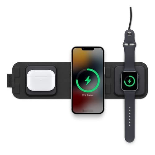 Zagg 3-In-1 Travel Charger With MagSafe Svart