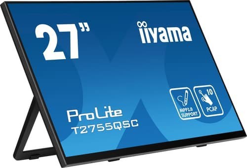 Iiyama ProLite T2755QSC-B1 27" Ips WQHD Pcap Usb Svart 27" 2560 × 1440Pixels Ips 16:9 75Hz