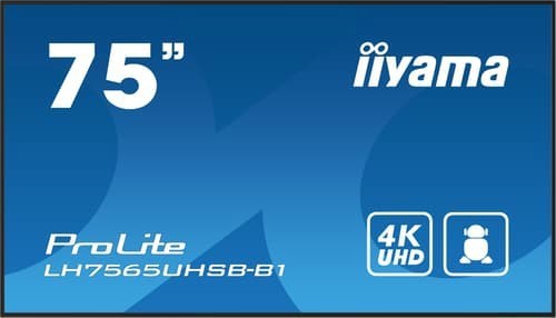 Iiyama ProLite Lh7575uhs-B1ag 75" Uhd Ips 16:9 75" Ips 500CD/M² 3840 × 2160Pixels