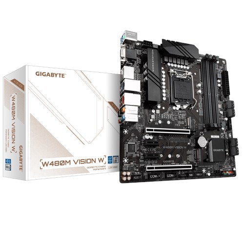 ASRock Gigabyte W480M Vision W Moderkort Intel W480 Express Lga 1200 (Socket H5) Micro Atx Lga 1200 Micro-ATX
