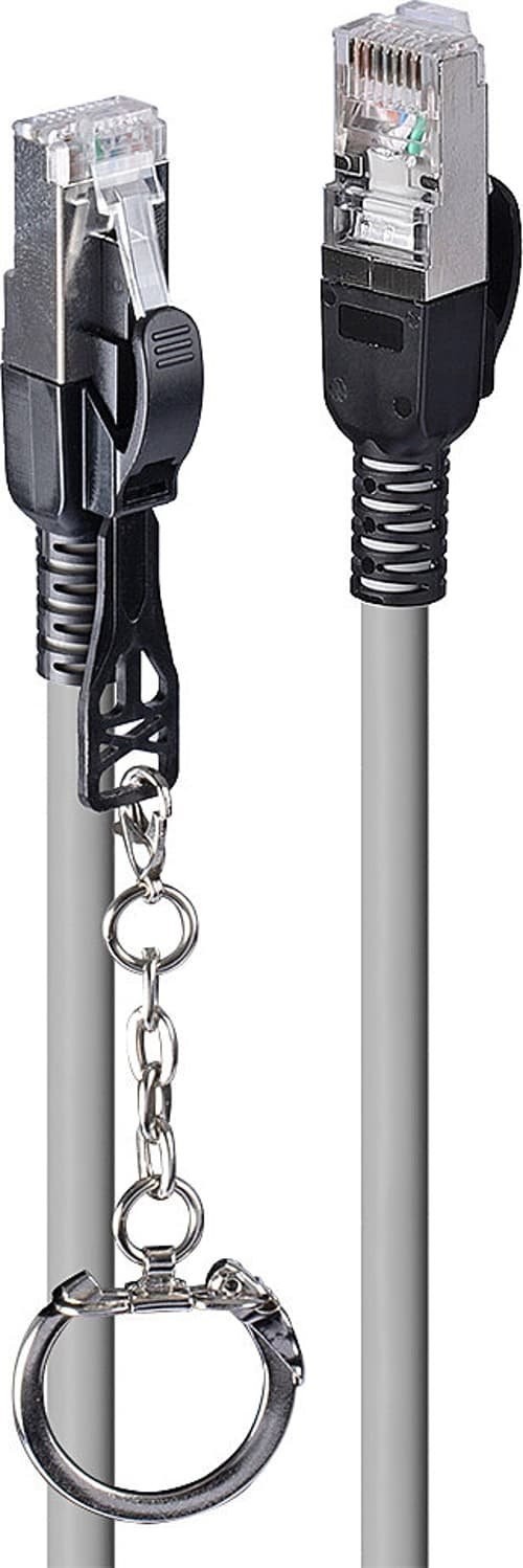 Lindy Security Network Cable 2M RJ-45 Cat 6A 2M GRÅ