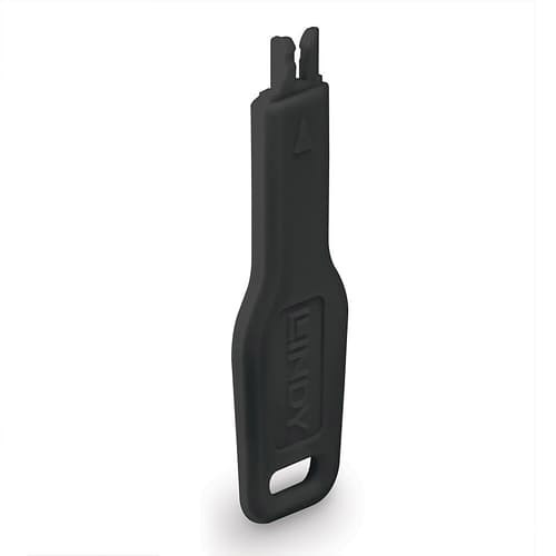 Lindy 47890 Portblockerare Nyckel Till Portblockerare RJ-45 Svart Akrylnitrilbutadienstyren (Abs)
