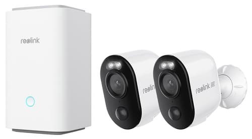 Reolink Home Hub + 2X Argus 3 Ultra 8MP Batteri WiFi-kamera