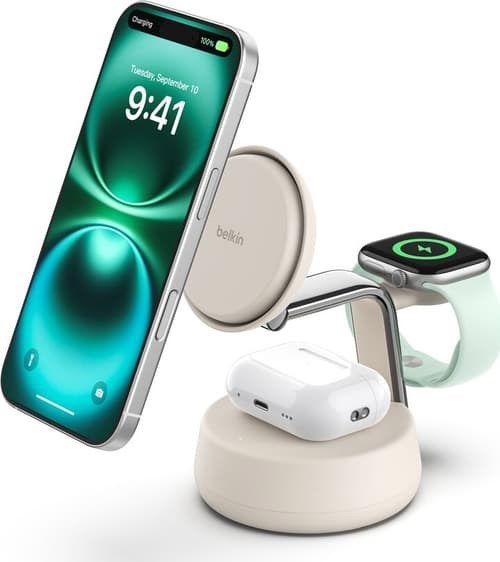 Belkin UltraCharge Pro 25W Qi2 3In1 Magnetic Charger 1.5M Vit