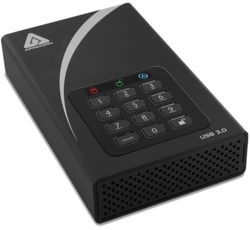 Apricorn Aegis Padlock DT 16TB Desktop Drive 256-Bit Svart