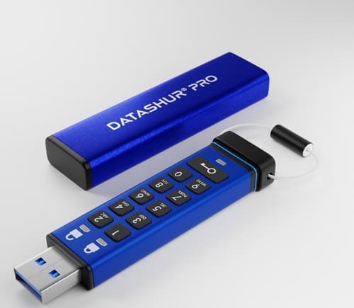Istorage datAshur Pro Usb3 256GB USB-sticka Usb Type-A 3.2 Gen 1 (3.1 Gen 1) BLÅ 256GB Usb-A BLÅ