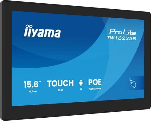 Iiyama ProLite Tw1623as-B3p 15,6 Tum Ips FHD Pekskärm Android Svart 15.6" 1920 × 1080Pixels Ips 16:9