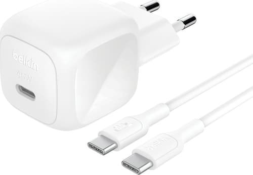 Belkin 45W Usb PD Compact Wall Charger + Usb-C Cable 1M Vit