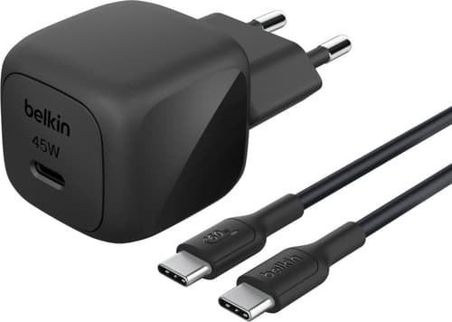 Belkin 45W Usb PD Compact Wall Charger + Usb-C Cable 1M Svart