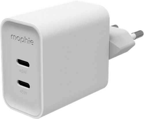 Mophie Power Adapter GaN Usb-C Dual 45W Vit