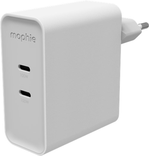 Mophie Power Adapter GaN Usb-C Dual 100W Vit