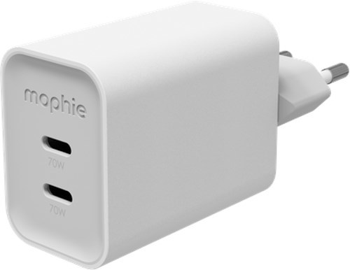 Mophie Power Adapter GaN Usb-C Dual 70W Vit
