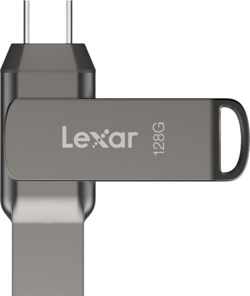Lexar JumpDrive Dual Drive D400 128GB Usb-C GRÅ
