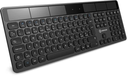 Voxicon Solar TRÅDLÖS Tangentbord S02WL - Stilrent TRÅDLÖST Tangentbord Med Solenergi TRÅDLÖS Nordisk