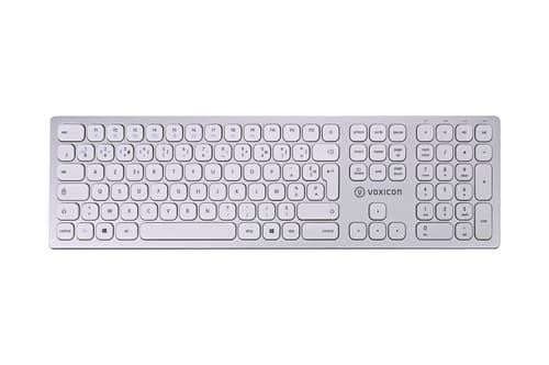 Voxicon Wireless Slim Metal Keyboard 295BWL Silver Iso-Azert TRÅDLÖS Belgiskt