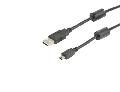 Prokord USB-kabel 2M Usb-A Mini Usb-B Svart