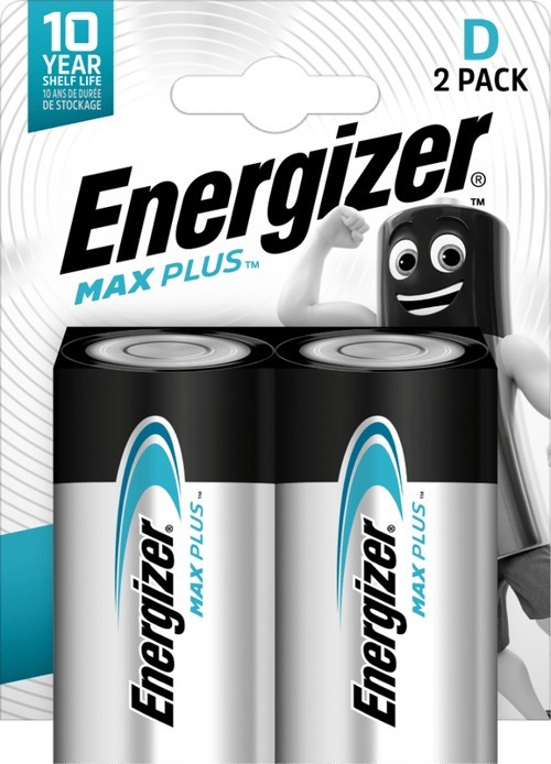 Energizer Max Plus Alkalisk D 2-Pack