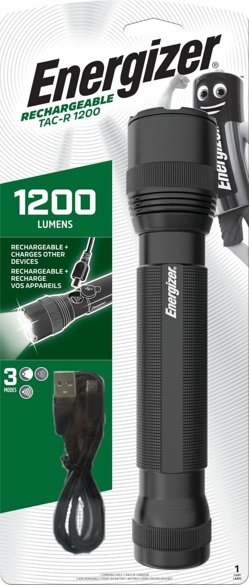 Energizer Ficklampa Tactical Uppladdningsbar 1200 Lumen
