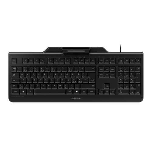 CHERRY SmartBoard Keyboard - Full-size - Cable Connectivity - USB 2.0 Type A Interface - Pan-Nordic - Black - TAA Compliant