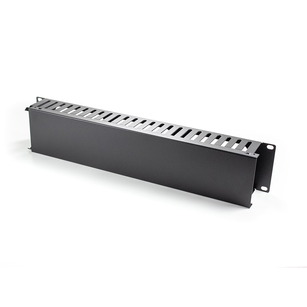 Serveredge 2Ru Horizontal 24 Slots Cable Management Rail - Metal Body Metal Fingers & Metal Cover & Rear Entry Holes