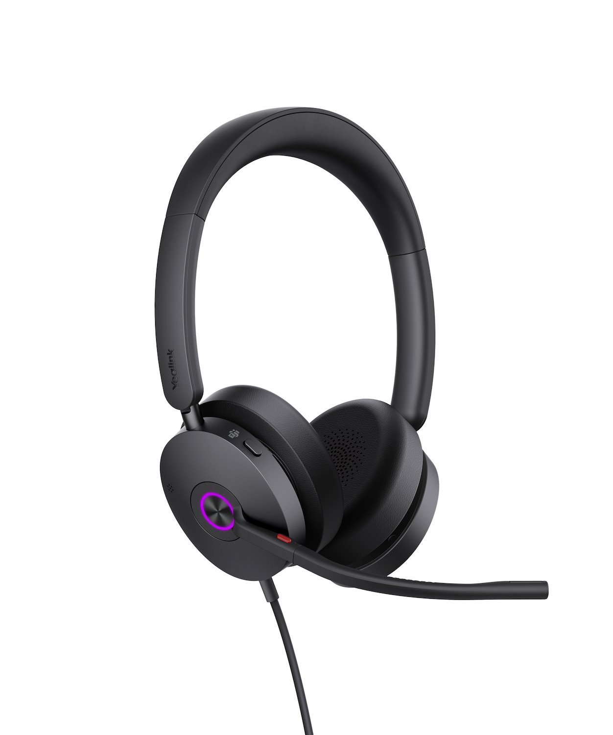 Yealink (Uh48 Dual Teams Usb-C/A) Microsoft Teams Certified Anc Usb Wired Headset, Dual, Usb-C/A, Four Noise-Cancelling Mic, Hybrid Anc, Dual Busylight & Leathe