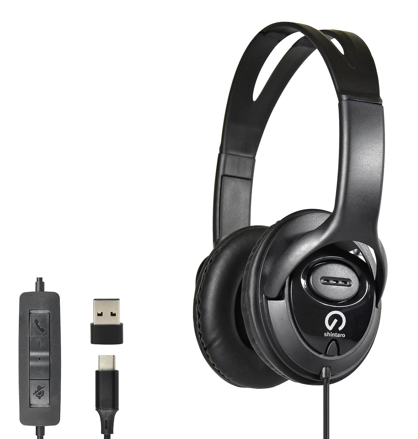 Shintaro Experience Superior Sound Quality With The Shintaro Over-The-Ears Usb-C Headset, Designed For Use With The Latest Usb-C Devices, Including iPads, Chromebooks, And Laptops. This Headset Featur