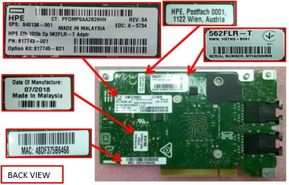 HPE 562FLR-T 10Gigabit Ethernet Card for Server - 10GBase-T - FlexibleLOM