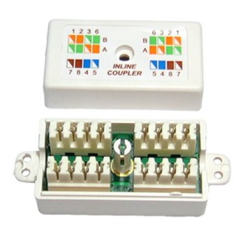 4Cabling Cat5e Inline Coupler Punch Down