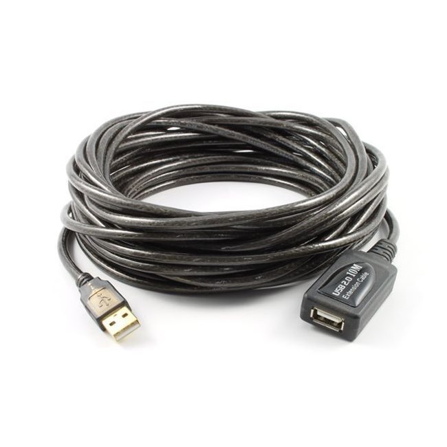 4Cabling 10M Usb 2.0 Am-Af Active Extension Cable Black