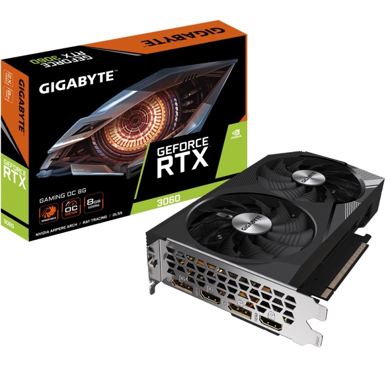 Gigabyte GF RTX 3060 PCIe X16 , 8GB GDDR6X, Gaming Oc, 3YR WTY