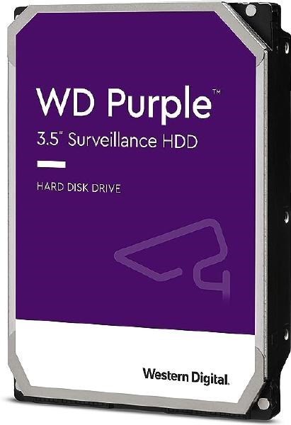 Western Digital WD Purple 4TB 3.5" Surveillance HDD 5400RPM 256MB Sata3 150MB/s 180TBW 24X7 64 Cameras Av NVR DVR 1.5Mil MTBF