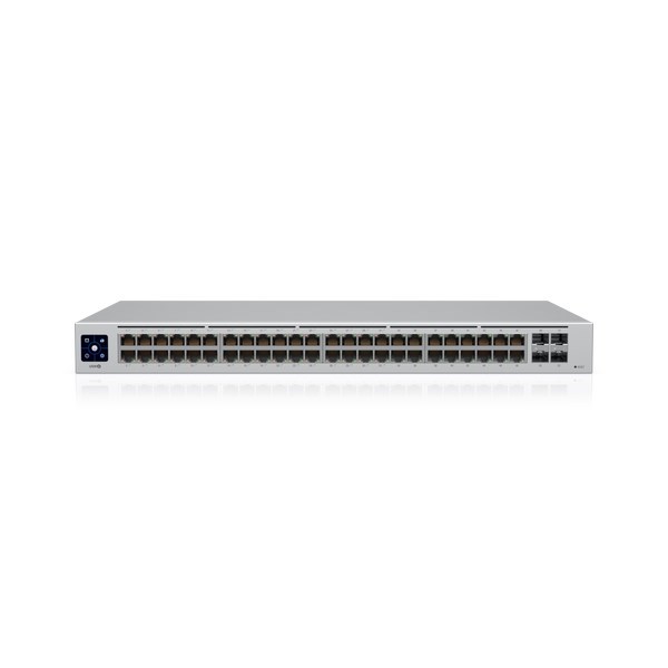 Ubiquiti UniFi 48 port Managed Gigabit Layer2 & Layer3 switch - 48x Gigabit Ethernet Ports w/ 32x 802.3at POE+, 4x SFP Port Touch Display 210W
