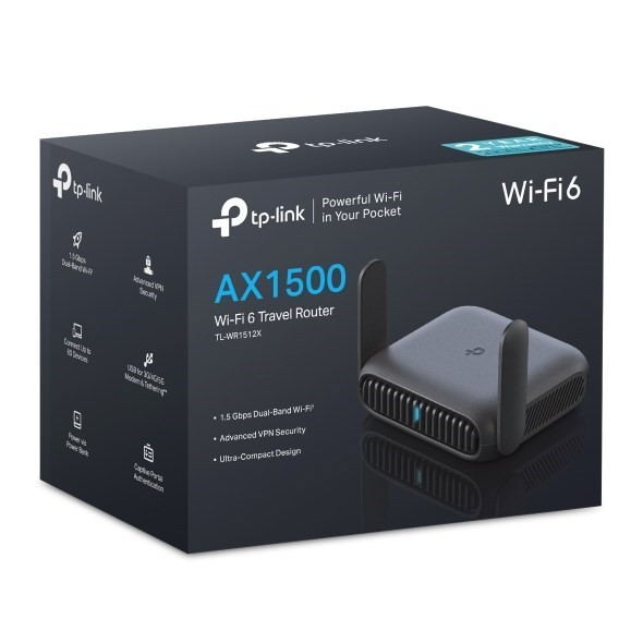 Tp-Link Ax1500 Wi-Fi 6 Dual-Band Travel Router, GbE Wan(1), GbE Lan(1), Usb Port, 3YR