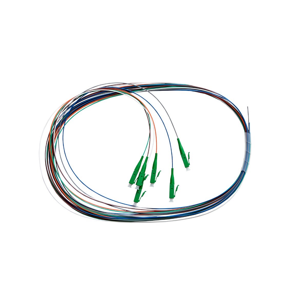 4Cabling Fibre Pigtail Lc/Apc Os2 / Os1 Singlemode 2M - 6 Pack Rainbow