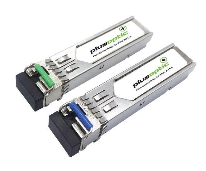 Plusoptic 1.25G, BiDi SFP, TX1310nm / RX1550nm, 10KM Transceiver, LC Connector For SMF With Dom