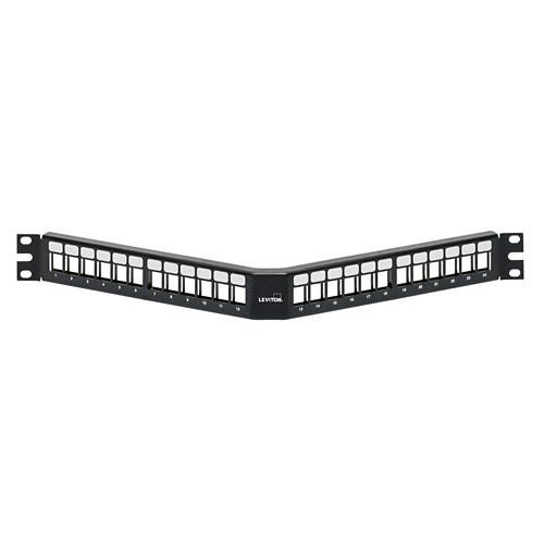 Leviton - Angled Patch Panel Quickport 24 Port 1U