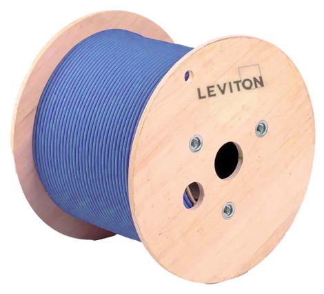 Leviton - Cat 6A 23 Awg U/Ftp 4 Pair LSHF/LSZH Cable Blue 500M- EuroClass Eca
