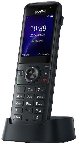 Yealink (Ax83h) Enterprise Portable Wi-Fi Ip Phone, 2.4" TFT Color Screen, Includes Charger Cradle, Rechargeable Battery, Belt Clip And Power Adapter