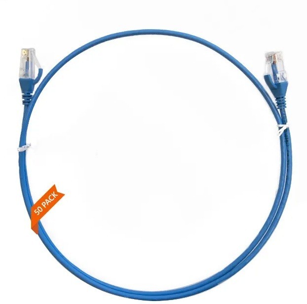 4Cabling 4Ca Cab Cat6-Ultra-Thin-Blu-0.15M-50Pk
