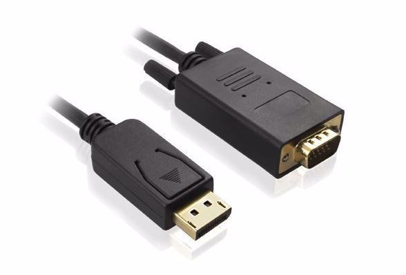 4Cabling 5M DisplayPort Male To Vga Male Cable: Black