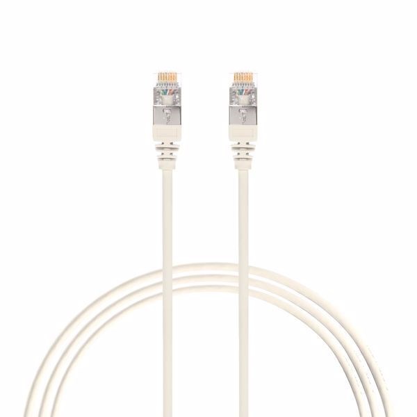 4Cabling 0.75M Cat 6A RJ45 S/FTP Thin LSZH 30 Awg Network Cable. White
